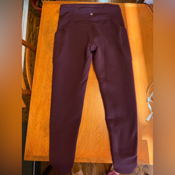 ATHLETA ALTITUDE TIGHT IN POLARTEC® POWER STRETCH® | women M | burgundy/maroon - Picture 3 of 5